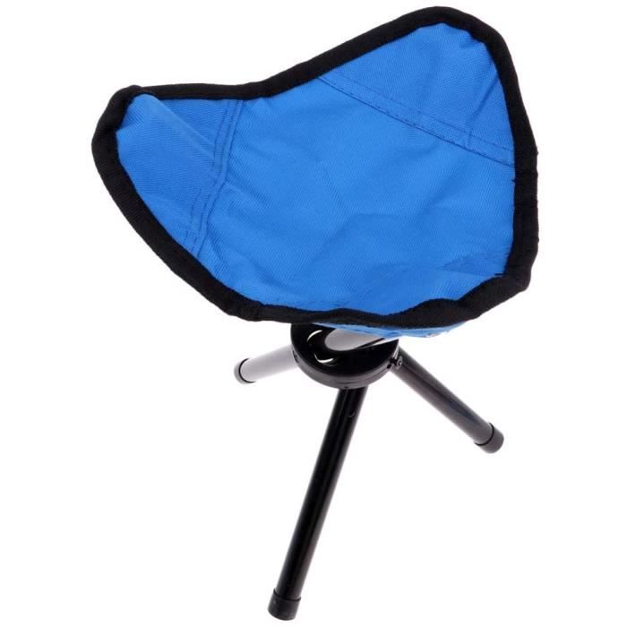 Pliant Tabouret Portable Mini petit trépied jambe 3 acier chaise siège camping picnic 