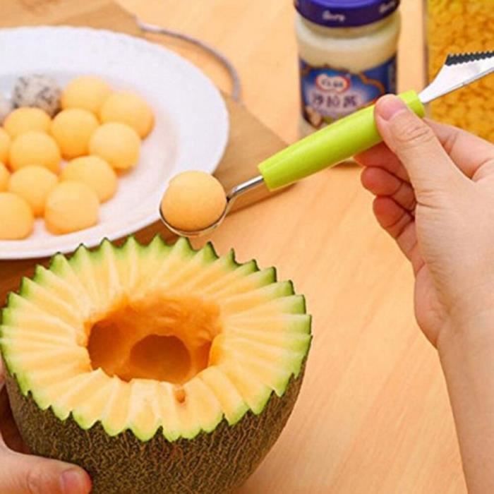 Outil à DéCouper Les Fruits en Acier Inoxydable,CuillèRe de Melon,Vide Pomme ,Couteau à DéCouper, DéCapant de Graines