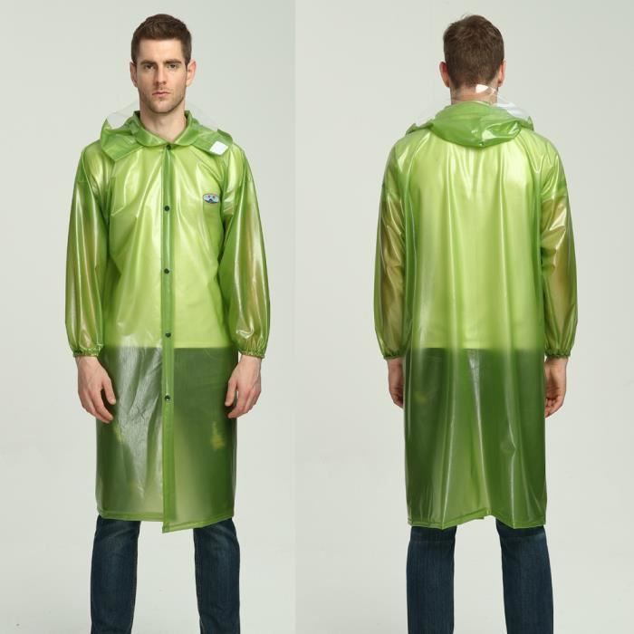 Poncho De Pluie - OMABETA - 3 En 1 - Imperméable - Léger - Mixte Noir