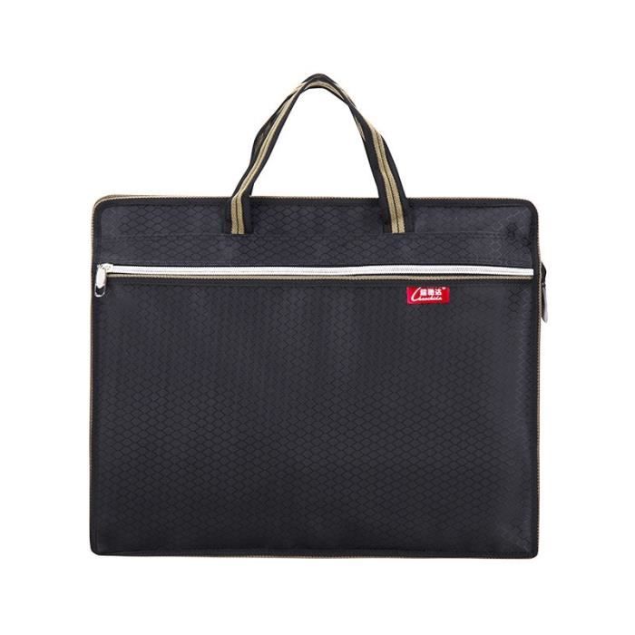 Sac à Documents A4 Avec Poignée Et Fermeture Éclair Bleu - Idéal Conférence Et Voyage D'Affaires