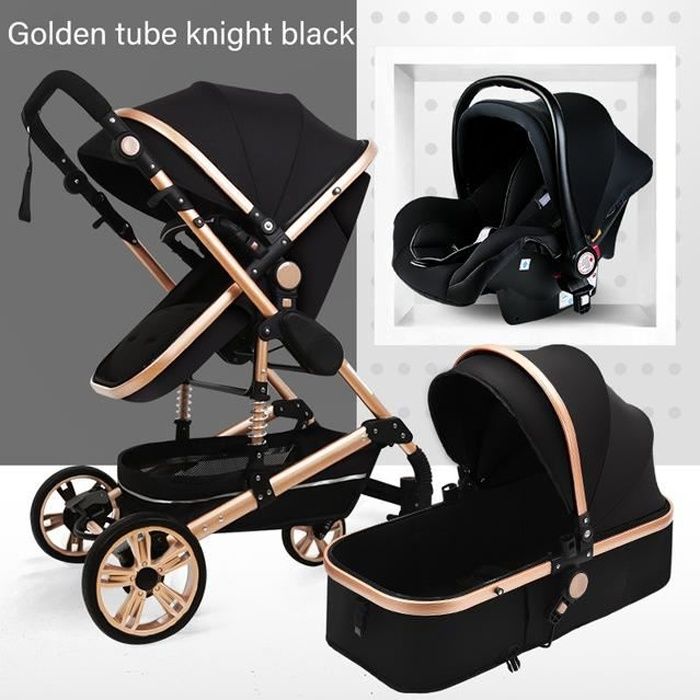 Luxe bébé poussette haute Landview 3 en 1 bébé poussette Portable