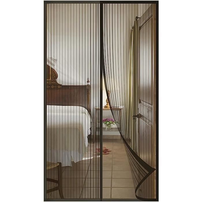Moustiquaire - AUTREMENT - NOIR 160x210 cm - Aimantée - Anti-mouches - Pour porte-fenêtre