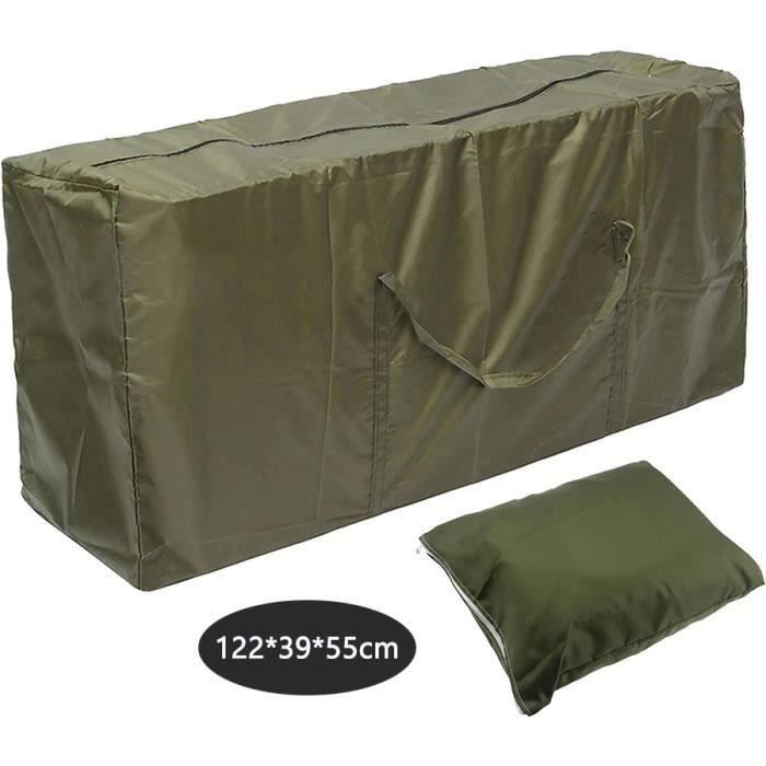 Sac De Rangement Coussins Jardin 210D Impermeable - Grande Capacité Avec Fermeture Éclair Et Poignées