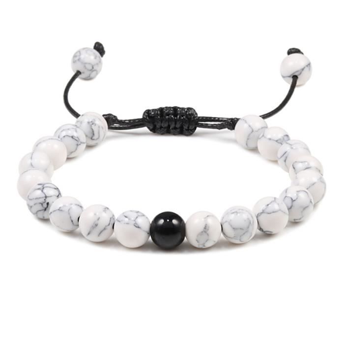 TIGERSTAR Bracelet en perles de pierre de lave naturelle TIGERSTAR Bracelet en perles de pierre de lave naturelle