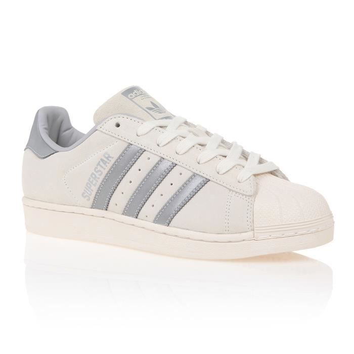 adidas superstar femme grise et blanche