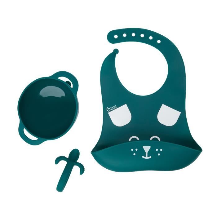 Babymoov Coffret repas 6-12 mois 3 pièces, FIRST'ISY Chien Bleu