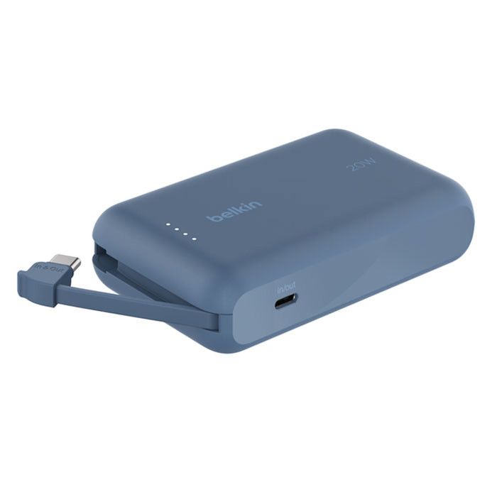 Power Bank - BELKIN - 10k PD20w - 10000 mAh - USB-C Intégré - Bleu