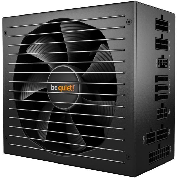 Découvrez lalimentation PC be quiet! Straight Power 12 Platinum 1000W (BN338) avec certification 80 PLUS Platinum. Modulaire et silencieuse elle offre une efficacité énergétique exceptionnelle et une gestion optimale des câbles. Garantie de 10 ans.
