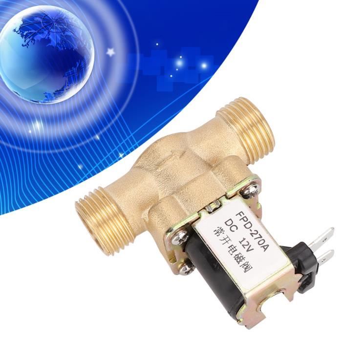 Électrovanne Laiton Normalement Ouverte 4 Mm 1/8" – 12V/24V/110V/220V – 2 Voies Bidirectionnelle Pour Eau, Air, Gaz – Connexion Rapide Fiable