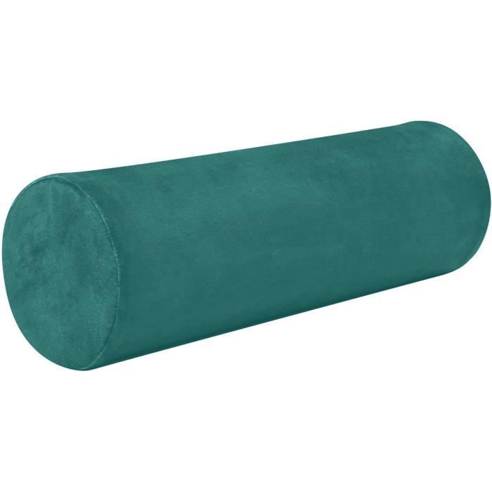 Traversin Rond En Coton Doux Xpnit - Coussin De Soutien Cou, Jambes Et Dos Avec Housse Amovible Lavable - 15 X 40 Cm Pour Lit, Canapé Et Voyage