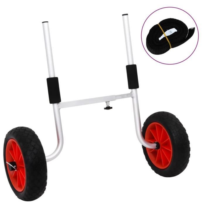 VidaXL Support Kayak Pliable Aluminium – Lot 2, Capacité 70 Kg, Rembourrage Mousse, Sangles, Stockage Compact