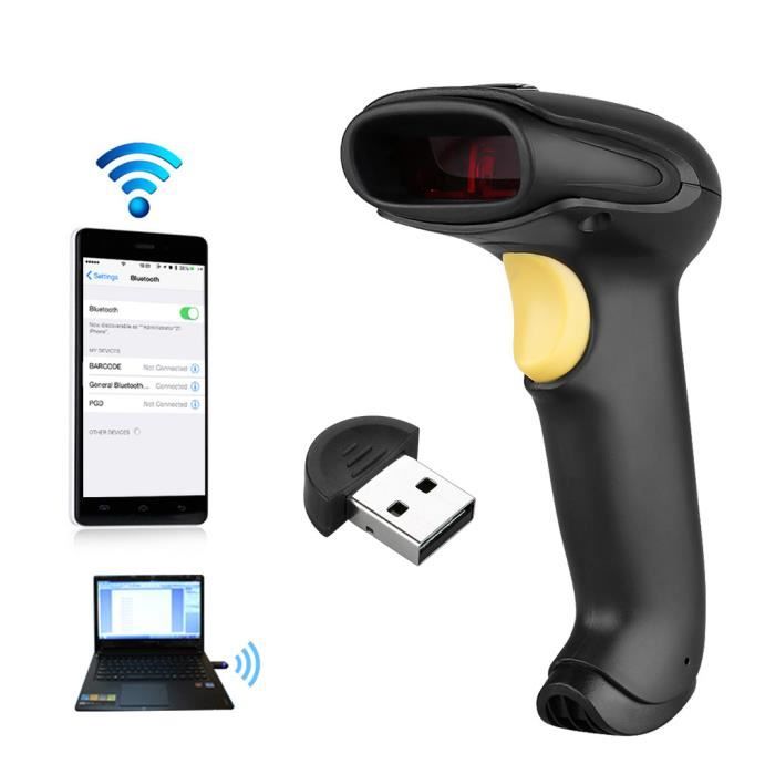 Excelvan Lecteur Codes Barres Bluetooth Usb Automatique
