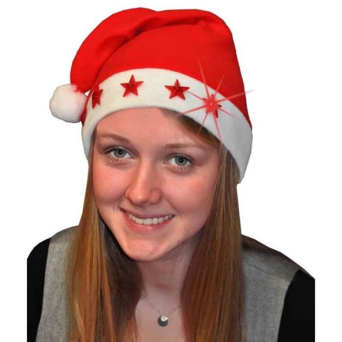 1 de Noël adulte avec étoiles lumineuses en rouge et blanc