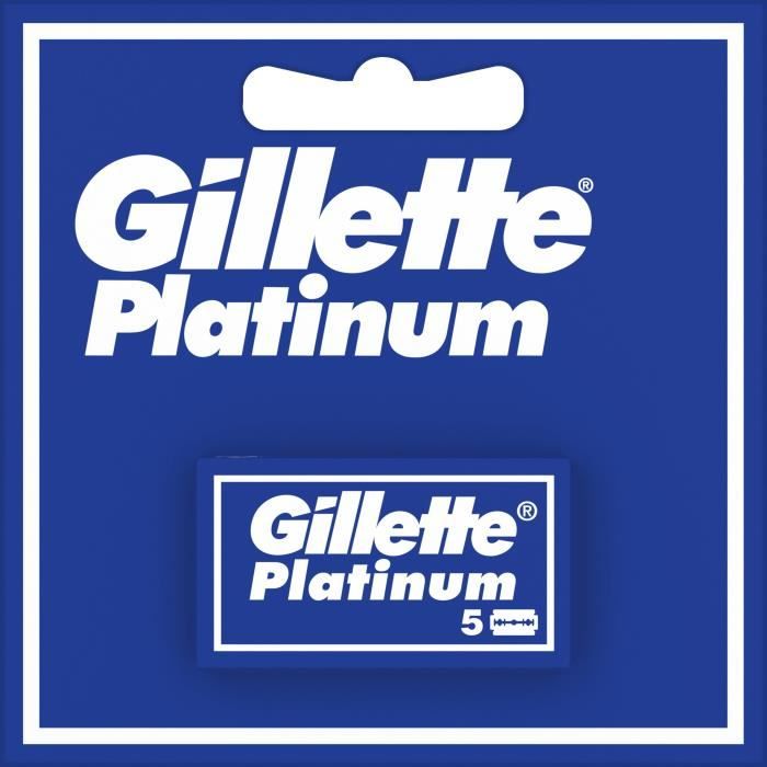 GILLETTE Lame de rasoir Platinum pour homme x5