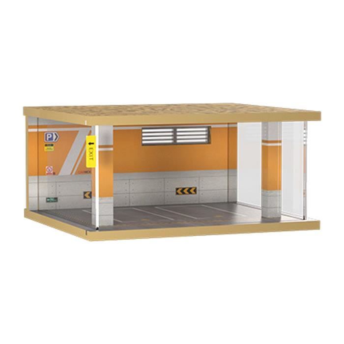 Parking Miniature 1/32 Avec éclairage LED – Modèle En Bois Et Acrylique Pour Collection De Voitures