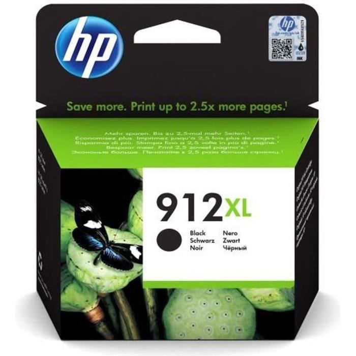 HP 912XL Cartouche d'encre noire grande capacité authentique