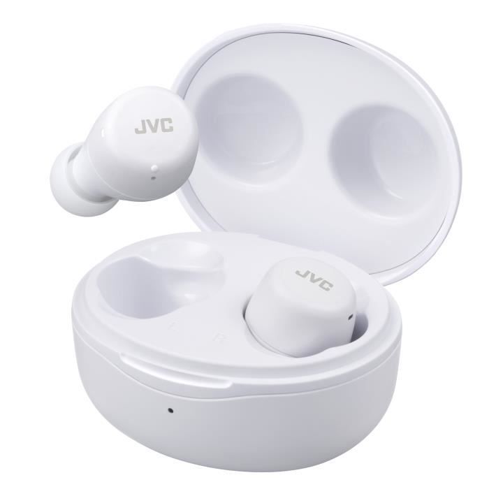 JVC True Wireless Gumy Mini Écouteurs Intra-Auriculaires Bluetooth HA-A5T Couleur Blanche