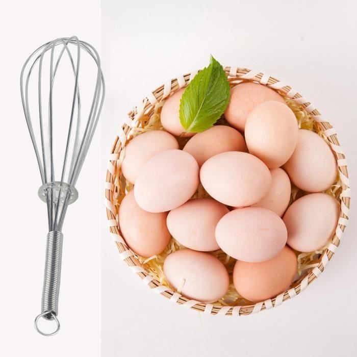 Fouet à Œufs Manuel En Acier Inoxydable - Mélangeur Cuisine Pour Œufs, Crème Et Pâtisserie