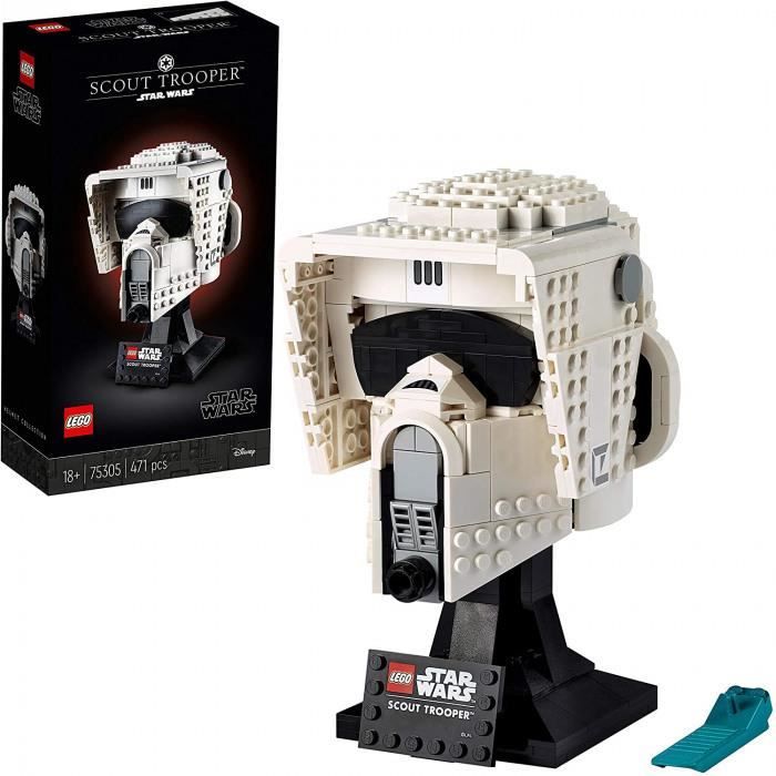 75305 star wars le casque du scout trooper, jeu de construction pour