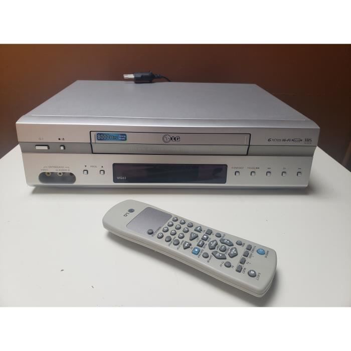 MAGNETOSCOPE LG MG63 LECTEUR ENREGISTREUR K7 CASSETTE VIDEO VHS VCR HIFI + TEL