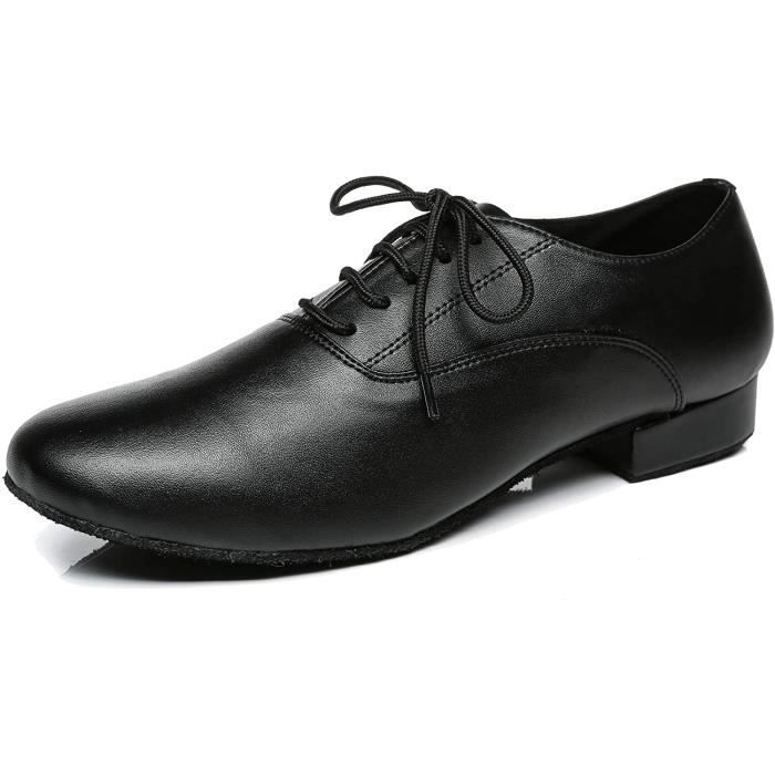 Chaussures De Danse Homme Latin & Standard HROYL - Salsa Bachata Tango - Cuir Microfibre Souple - Semelles Daim Ou Caoutchouc