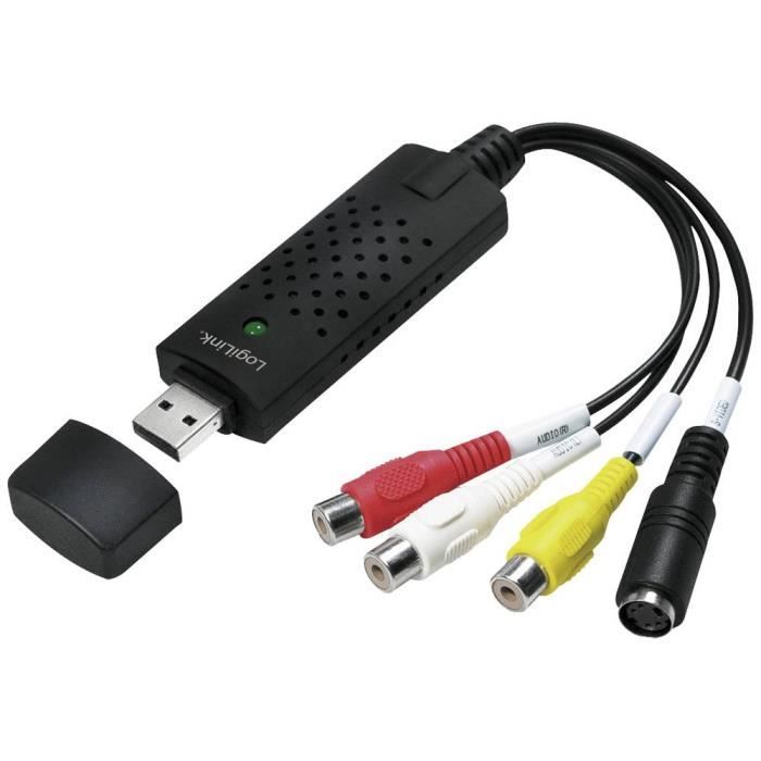 Câble AV - LOGILINK - 10 m - USB 2.0 - RCA & S-Video - Numérisation analogique