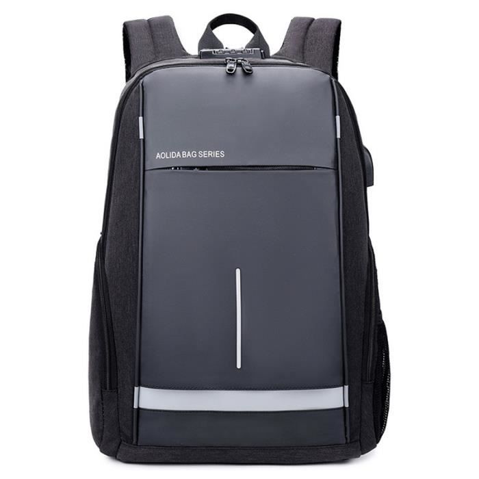 Sac à Dos Kasgo Léger Multi-Poches 15.6" - Cartable École Travail Unisexe Résistant à L'Eau