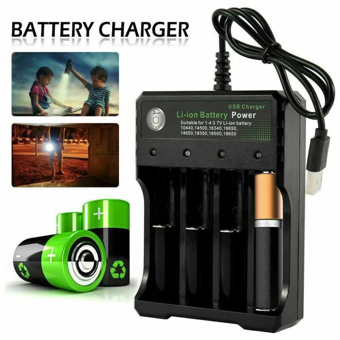Pack Chargeur FC1 + Pile Rechargeable 18650 2600mAh X Power - Pour Appareils Compatibles, Recharge Par USB