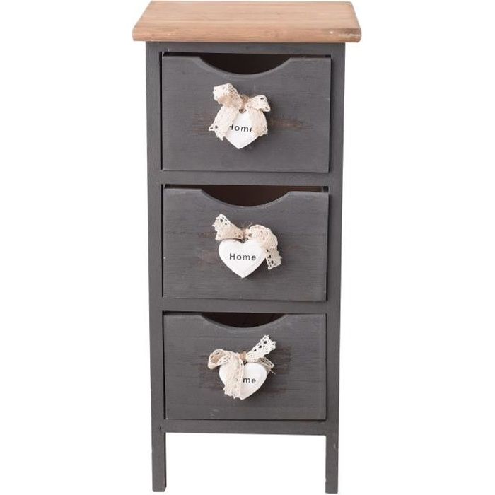 Vintage Nuit Armoire Shabby chic nuit commode miroir Table de nuit nuit Console