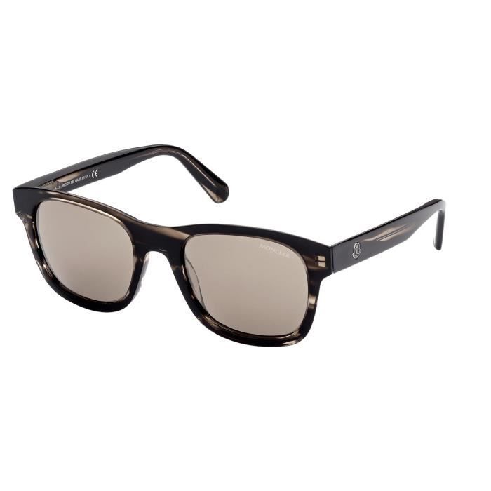 Lunettes de Soleil Moncler ML0192 SHINY STRIPED BROWN ROVIEX Carre Homme SHINY STRIPED BROWN ROVIEX Achat Vente lunettes de soleil Homme Adulte Neuf Cdiscount