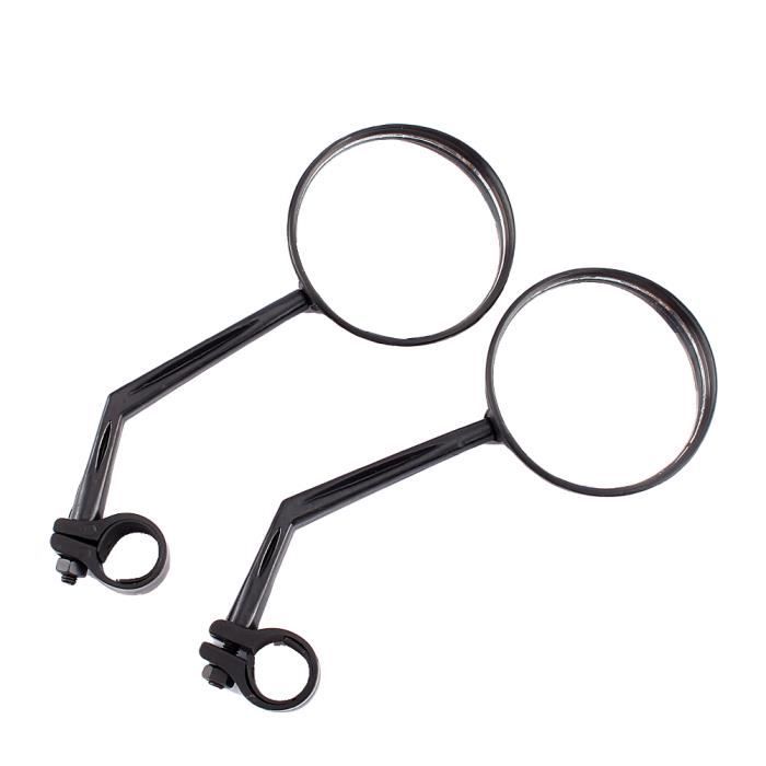 Rétroviseur de vélo MOTHINESSTO - Noir - Miroir incassable et ABS haute résistance - Design compact