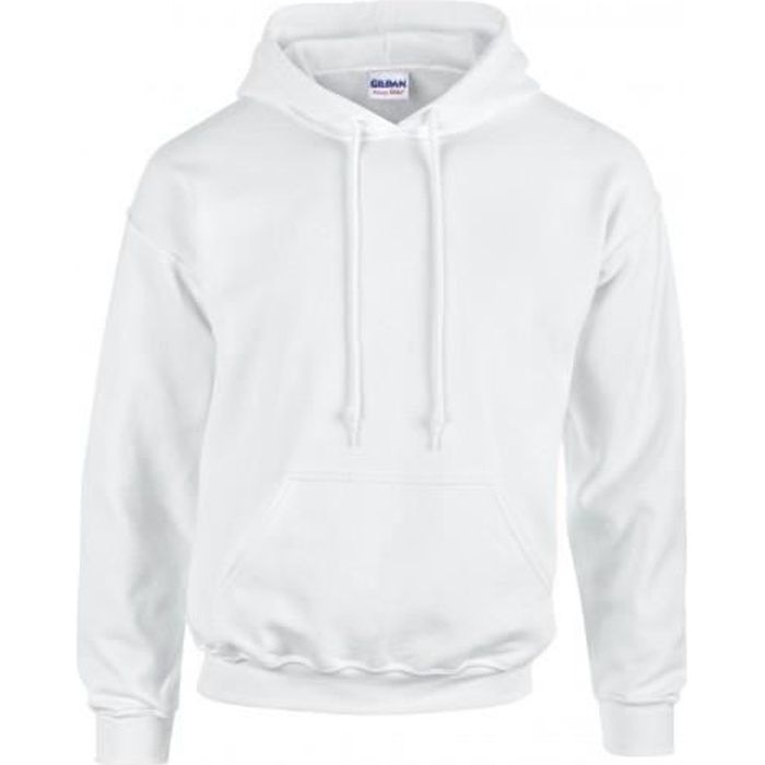 Gildan - Sweatshirt à capuche - Homme Blanc