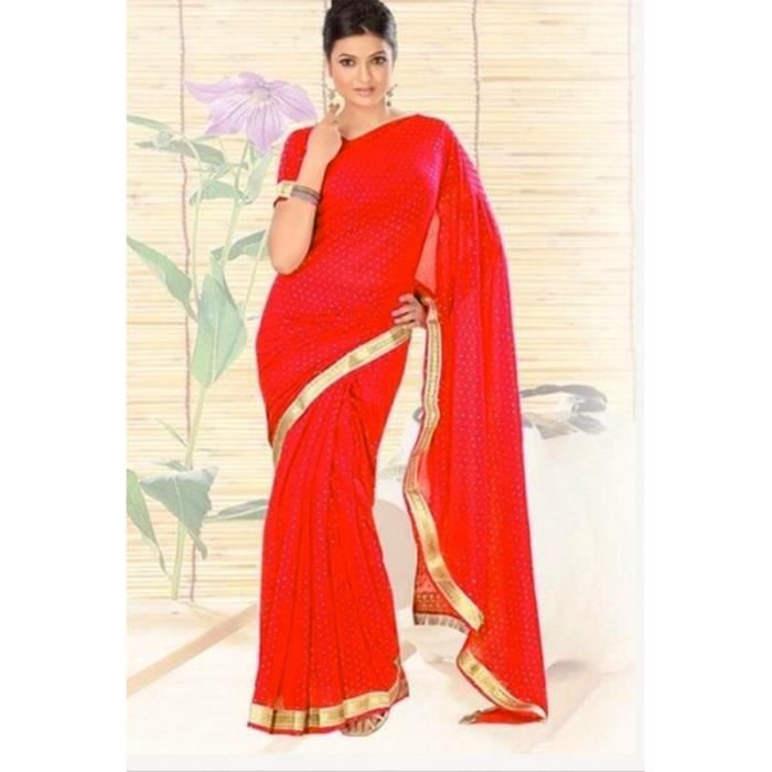 Sari Pas Cher Pret A Porter Rouge Bollywood Mariage Indien Rouge