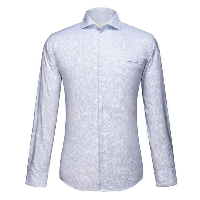 Chemise Mariage Homme Coton Blanche Chemise Slim Fit Homme Manche