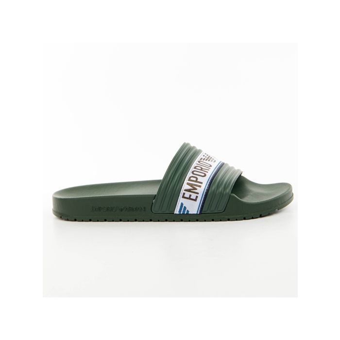 Claquette Homme Emporio Armani kaki XUPS06 XN919 T636 100 PU Polyurethane