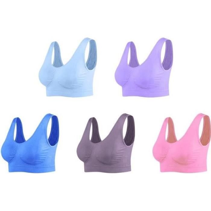 Soutien-gorge De Sport Yimutian Sans Armatures - Maintien Fort, Coussinets Amovibles - Pour Fitness, Yoga, Running