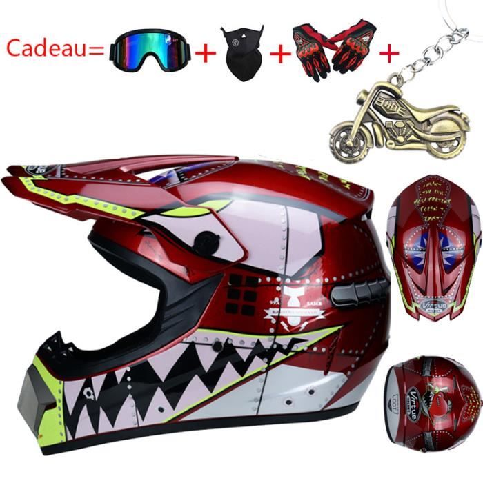 Casque Moto Enfant Casque De Marque Motocross Racing Armure Complete Casque Mat Integral Pleine Couverture Casque Hors Route Cdiscount Auto