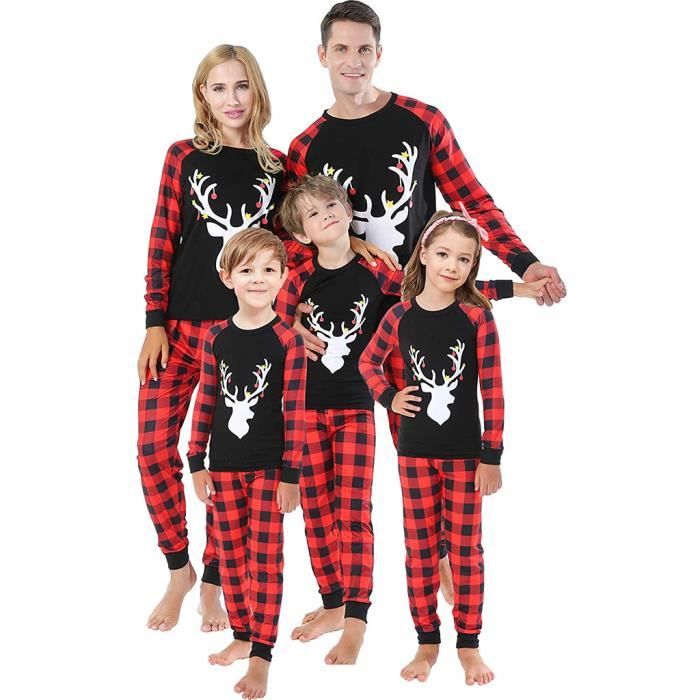 Pyjama de No l Famille Ensemble T Shirt Manche Longue Pantalon