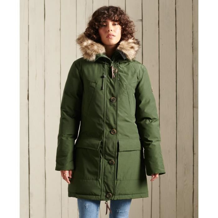 Parka rembourree femme Superdry Rookie vert rifle Vert rifle Cdiscount Pret a Porter