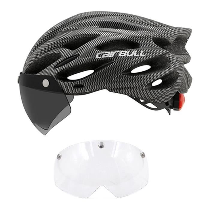 Casque vélo,Casque léger pour vélo de montagne, à LED, avec visière, pour VTT et vélo, pour