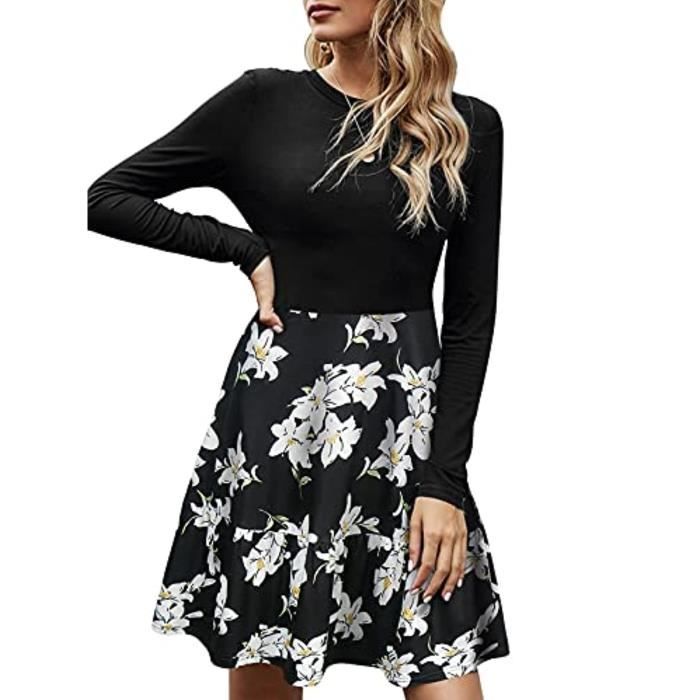Robe D'hiver En Tricot Pour Femme - Manches Longues, Col Rond - Style Minimaliste Et Ajusté - Pour Quotidien, Rendez-vous, Bureau - 9