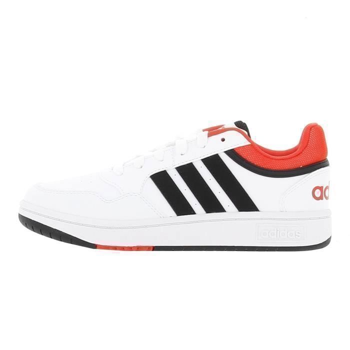 Adidas Chaussures basses en cuir ou simili Hoops 3.0 K - Adidas - Garçon - Blanc