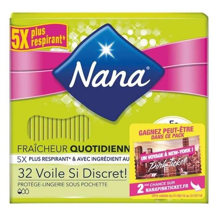 Bons de réduction gratuits Nana – Protège-lingeries absorbants à