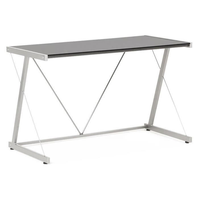 Bureau En Metal Et Verre Noir L60 X L120 X H75 Cm Achat Vente Bureau Bureau En Metal Et Verre Noir Soldes Sur Cdiscount Des Le 20 Janvier Cdiscount