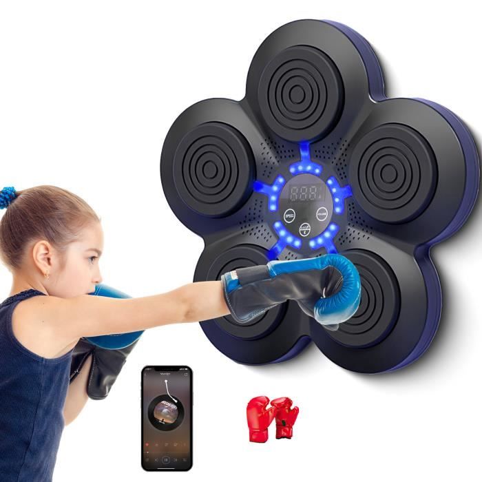 Machine De Boxe Musicale Murale - LED, 9 Vitesses/modes, Compteur De Coups, Bluetooth - Pour Fitness, Défoulement à La Maison