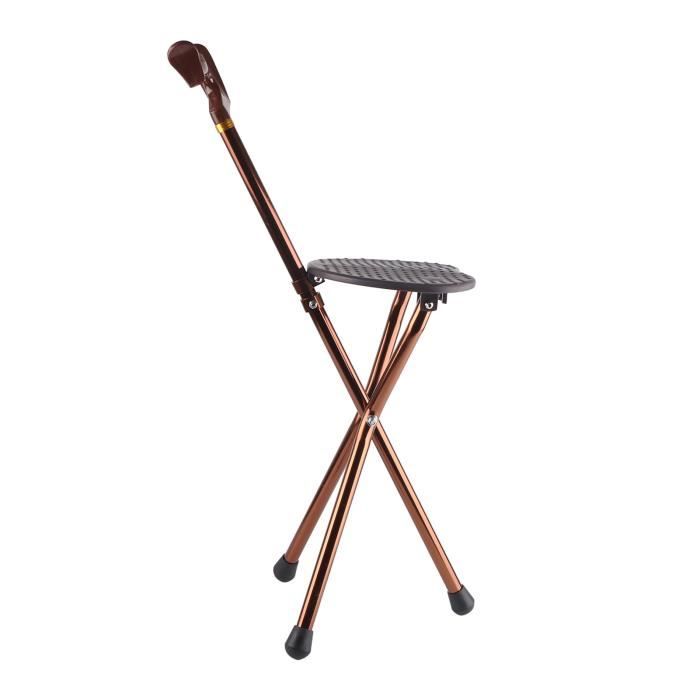 Bâton De Marche En Canne Pliable Portable, Trépied En Alliage D