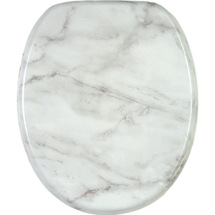 Abattant WC Marbre Finition de haute qualite Charnieres robustes Fixation facile Cdiscount Bricolage
