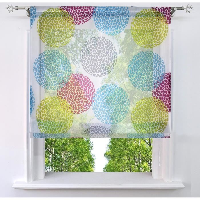 Store Romain Transparent Avec Oeillet Sans Perçage Etoile Rideau De Fenêtre Cuisine Salle De