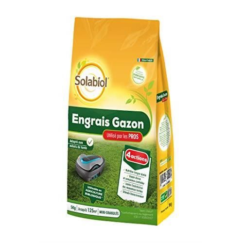 SOLABIOL Engrais gazon professionnel 5kg