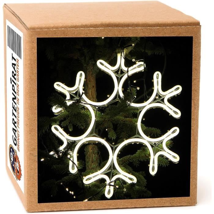 Flocon De Neige Lumineux LED 40 Cm – Guirlande Néon Pour Noël Et Décoration D’ambiance